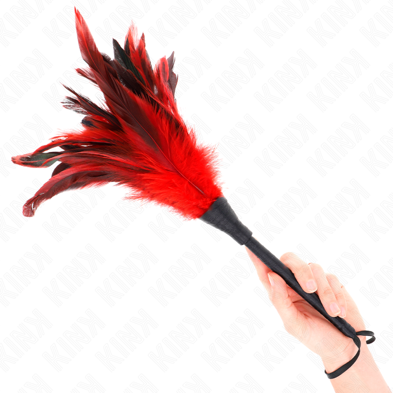 Kink - Plumas De Pollo Para Cosquillas Con Forma Cuerno De Criada Rojo 36 Cm 1 Kink - Plumas De Pollo Para Cosquillas Con Forma Cuerno De Criada Rojo 36 Cm