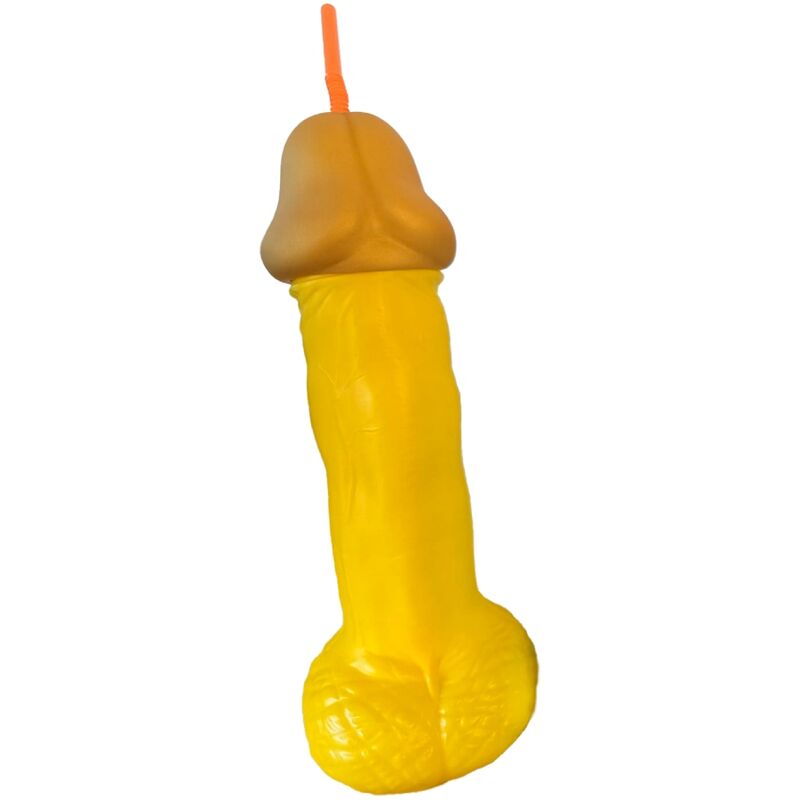 Diablo Picante - Vaso Pene Plstico Amarillo 1 Diablo Picante - Vaso Pene Plstico Amarillo