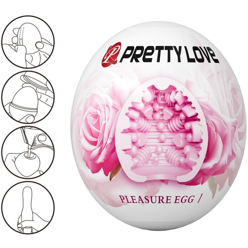 Pretty Love - Masturbador Masculino Huevo Rosa 2 Pretty Love - Masturbador Masculino Huevo Rosa - Imagen 2