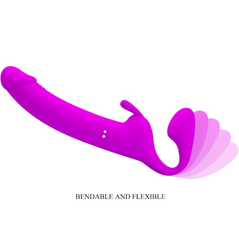 Pretty Love - Zanini Dildo Strap-On Sin Arnés 10 Vibraciones Morado 5 Pretty Love - Zanini Dildo Strap-On Sin Arnés 10 Vibraciones Morado - Imagen 5