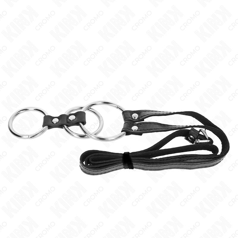 Kink - Anillo Pene Metal Triple 3.8 Cm A 5 Cm Con Cinturón Polipiel 112 Cm 5 Kink - Anillo Pene Metal Triple 3.8 Cm A 5 Cm Con Cinturón Polipiel 112 Cm - Imagen 5