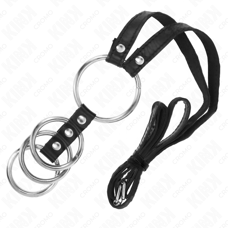 Kink - 4 Anillos Pene Metal Conectados 3.8 Cm A 5 Cm Con Cinturón De Polipiel 112 Cm 5 Kink - 4 Anillos Pene Metal Conectados 3.8 Cm A 5 Cm Con Cinturón De Polipiel 112 Cm - Imagen 5