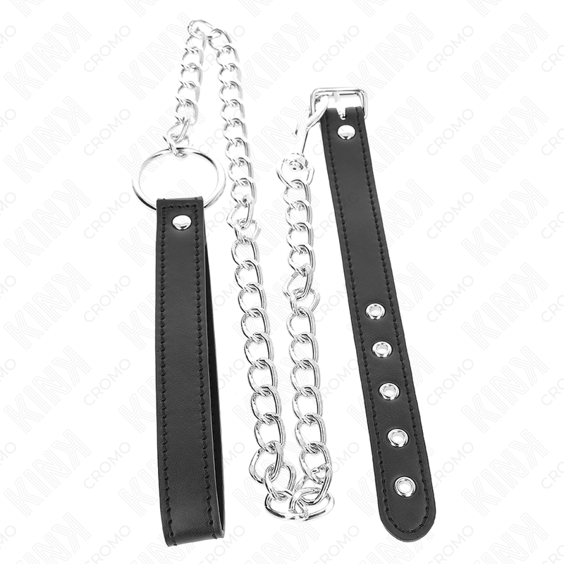 Kink - Anillo Pene Cuero 21.5 X 2 Cm Con Cadena Metal 60 Cm Y Correa De Cuero 3 Kink - Anillo Pene Cuero 21.5 X 2 Cm Con Cadena Metal 60 Cm Y Correa De Cuero - Imagen 3