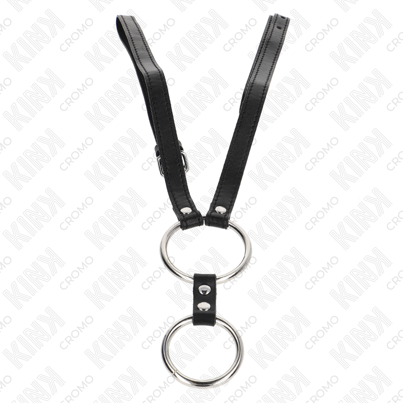 Kink - Anillo Pene Doble Metal 3.8 Cm A 5 Cm Con Cinturón De Polipiel 112 Cm 3 Kink - Anillo Pene Doble Metal 3.8 Cm A 5 Cm Con Cinturón De Polipiel 112 Cm - Imagen 3