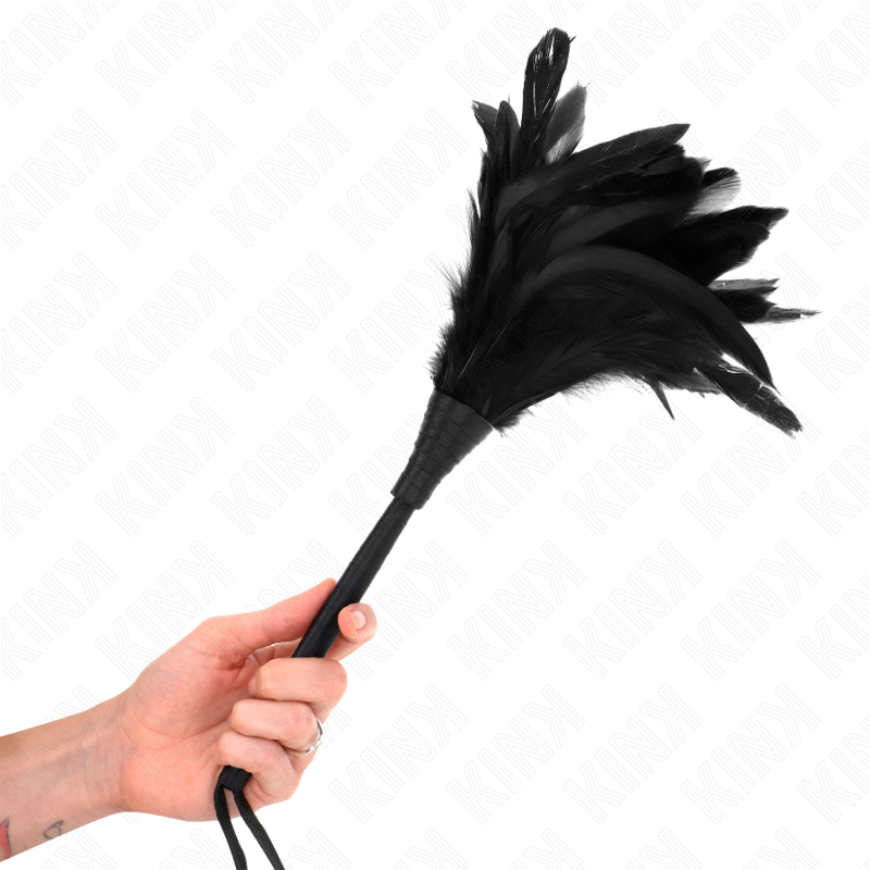 Kink - Plumas De Pollo Para Cosquillas Con Forma Cuerno De Criada Negro 36 Cm 1 Kink - Plumas De Pollo Para Cosquillas Con Forma Cuerno De Criada Negro 36 Cm