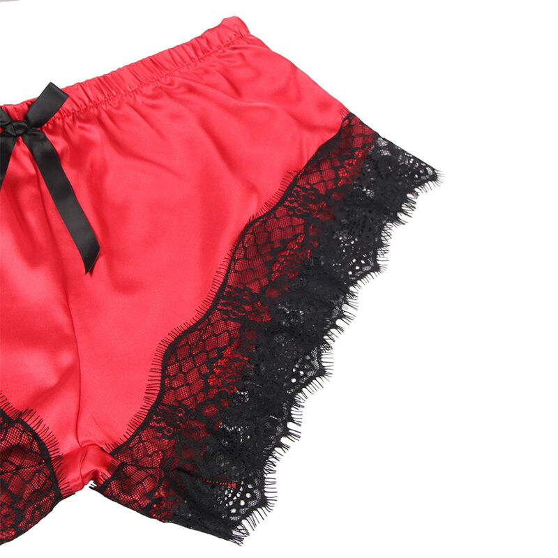 Subblime - 953959 Pijama Sexy Saten Y Encaje Negro/Rojo 7 Subblime - 953959 Pijama Sexy Saten Y Encaje Negro/Rojo - Imagen 7