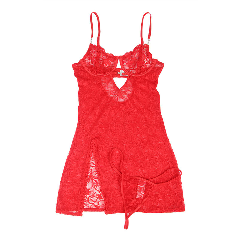 Subblime - 954215 Babydoll De Encaje Con Tirantes Ajustables Rojo 4 Subblime - 954215 Babydoll De Encaje Con Tirantes Ajustables Rojo - Imagen 4