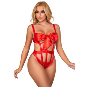 Subblime - 954468 Body Sexy Calado con Lazo Rojo
