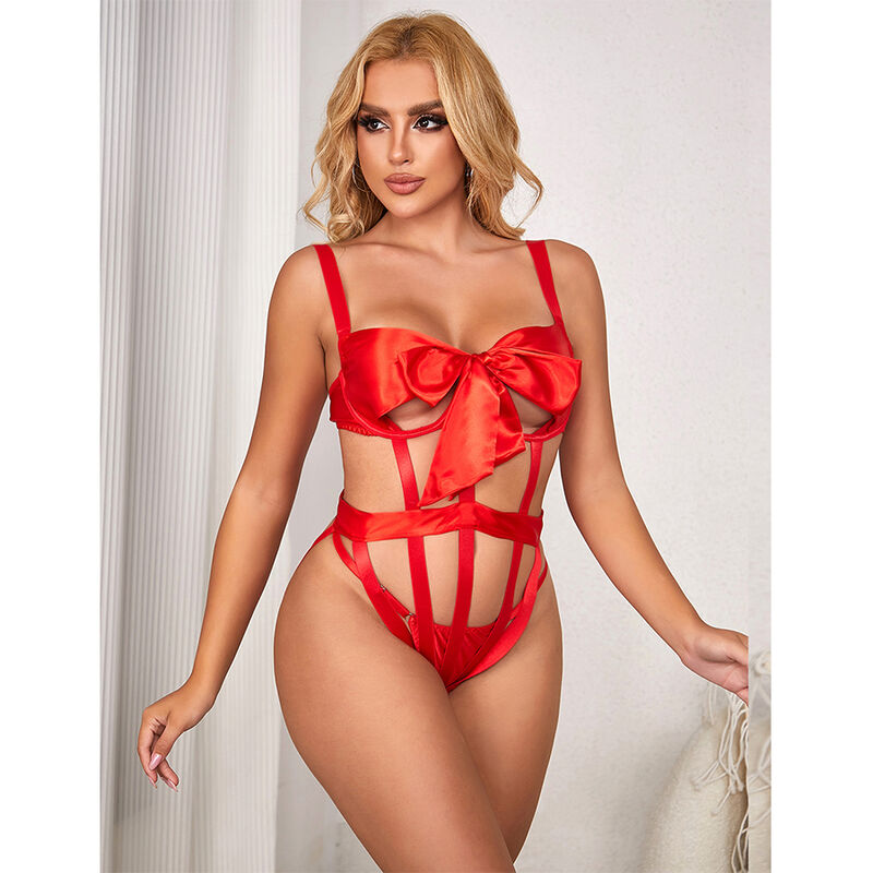 Subblime - 954468 Body Sexy Calado Con Lazo Rojo 8 Subblime - 954468 Body Sexy Calado Con Lazo Rojo - Imagen 8