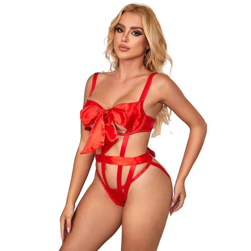 Subblime - 954468 Body Sexy Calado Con Lazo Rojo 3 Subblime - 954468 Body Sexy Calado Con Lazo Rojo - Imagen 3