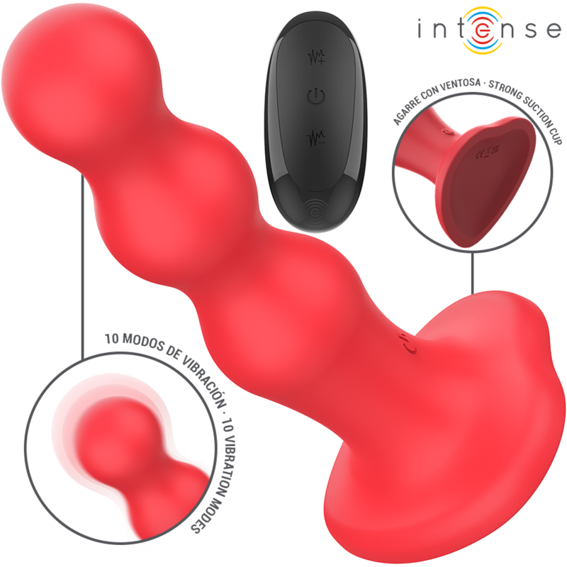 Intense - Cody Vibrador Con Ventosa Rojo Control Remoto 1 Intense - Cody Vibrador Con Ventosa Rojo Control Remoto