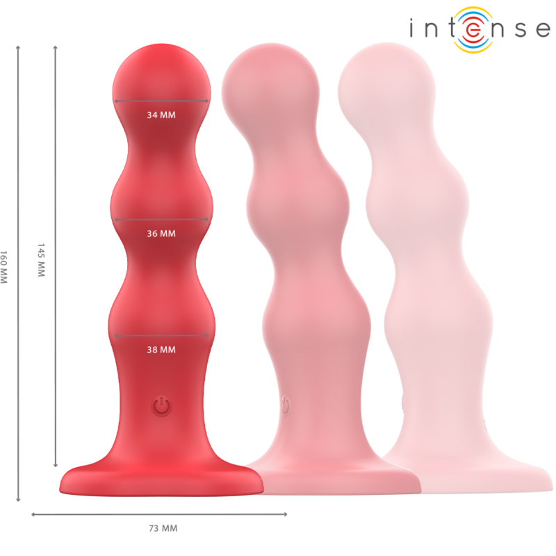 Intense - Cody Vibrador Con Ventosa Rojo Control Remoto 2 Intense - Cody Vibrador Con Ventosa Rojo Control Remoto - Imagen 2