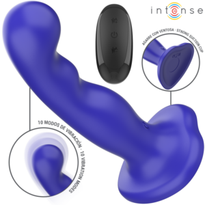 Intense - Shorty Vibrador con Ventosa Azul Control Remoto