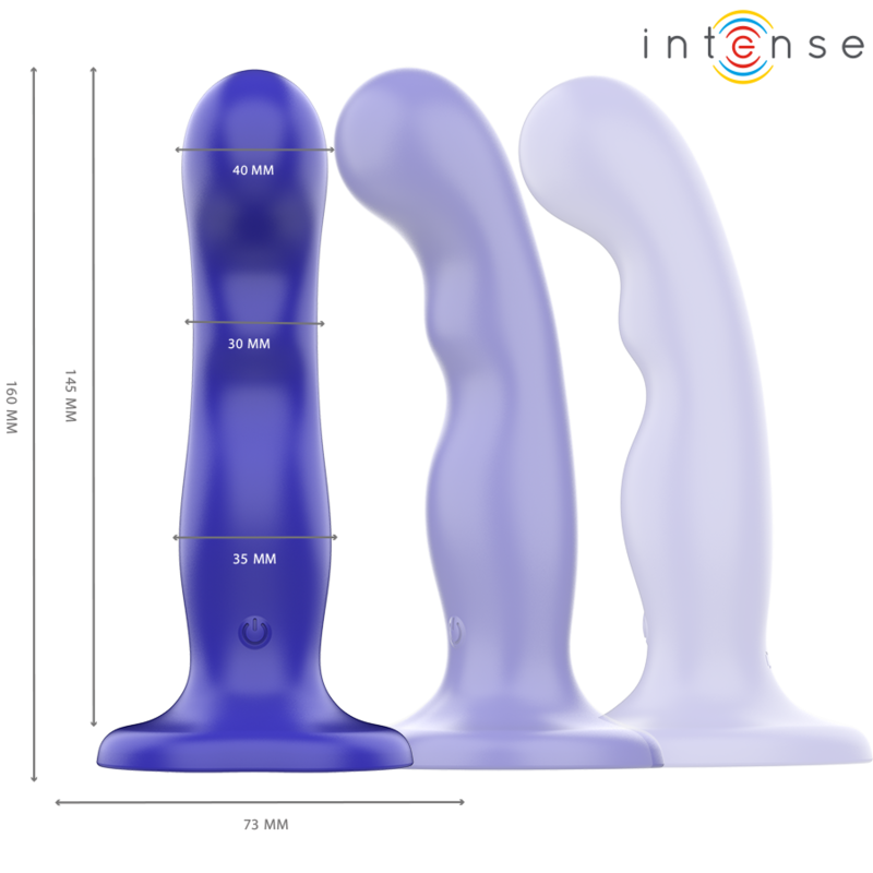 Intense - Shorty Vibrador Con Ventosa Azul Control Remoto 2 Intense - Shorty Vibrador Con Ventosa Azul Control Remoto - Imagen 2