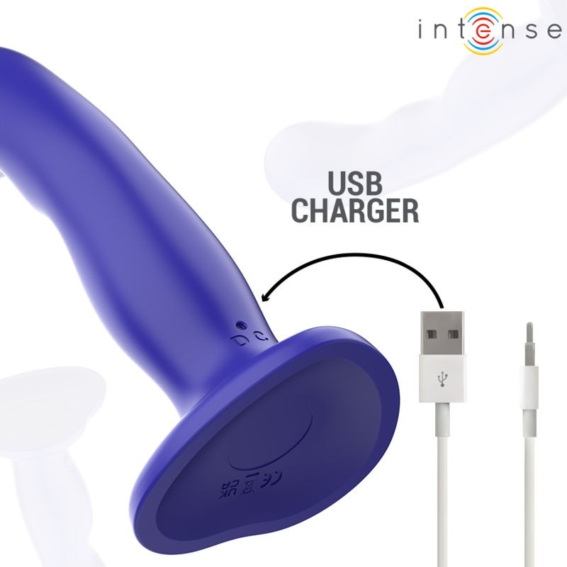 Intense - Shorty Vibrador Con Ventosa Azul Control Remoto 6 Intense - Shorty Vibrador Con Ventosa Azul Control Remoto - Imagen 6