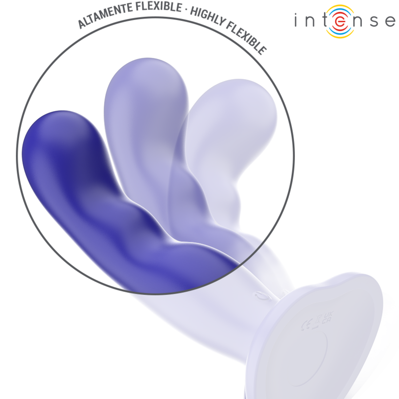 Intense - Shorty Vibrador Con Ventosa Azul Control Remoto 4 Intense - Shorty Vibrador Con Ventosa Azul Control Remoto - Imagen 4