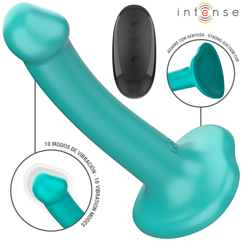 Intense - Katie Vibrador Con Ventosa 10 Vibraciones Azul Oscuro Control Remoto 1 Intense - Katie Vibrador Con Ventosa 10 Vibraciones Azul Oscuro Control Remoto