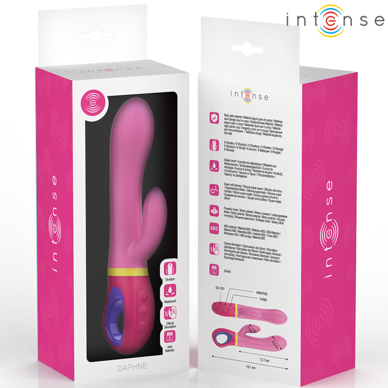 Intense - Daphne Vibrador Rabbit Rosa 6 Intense - Daphne Vibrador Rabbit Rosa - Imagen 6