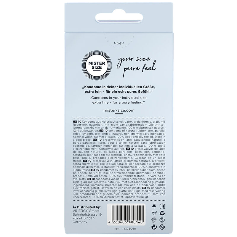 Mister Size - Preservativos Talla Xl 60 Mm (10 Unidades) 3 Mister Size - Preservativos Talla Xl 60 Mm (10 Unidades) - Imagen 3