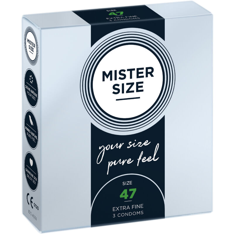 Mister Size - Preservativos Talla Xs 47 Mm (3 Unidades) 1 Mister Size - Preservativos Talla Xs 47 Mm (3 Unidades)