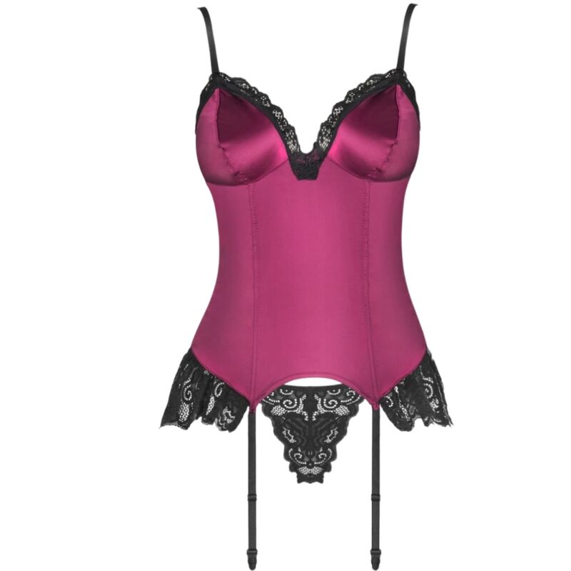 Livco Corsetti Fashion - Agrafena Cf 90436 Corset + Tanga Burdeos 4 Livco Corsetti Fashion - Agrafena Cf 90436 Corset + Tanga Burdeos - Imagen 4