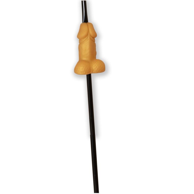 Diablo Picante - Cañita Forma Pene Dorado 1 Diablo Picante - Cañita Forma Pene Dorado