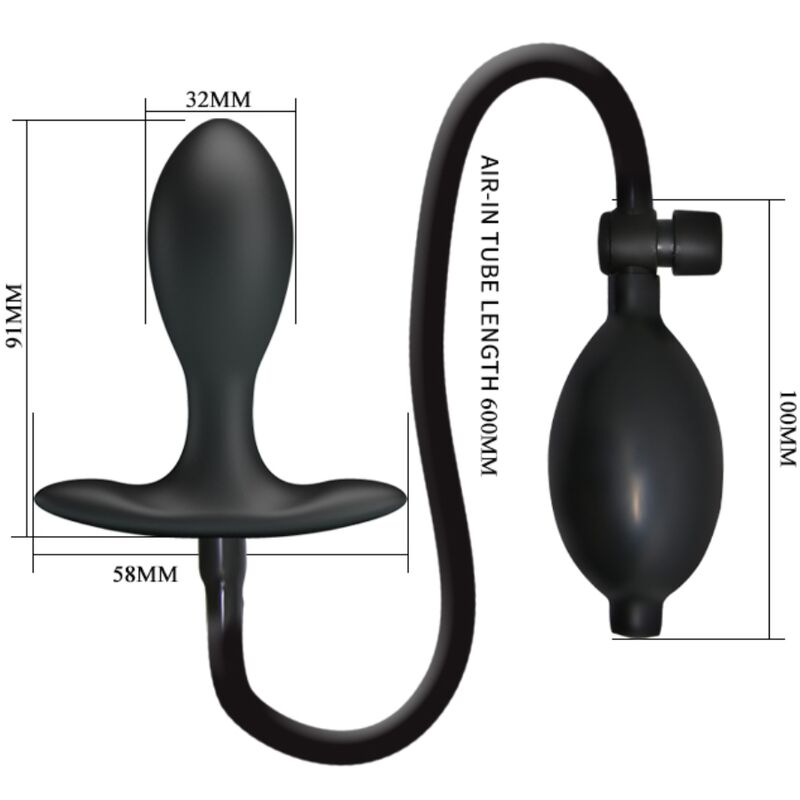 Pretty Love - Plug Anal Inflable Negro 6 Pretty Love - Plug Anal Inflable Negro - Imagen 6