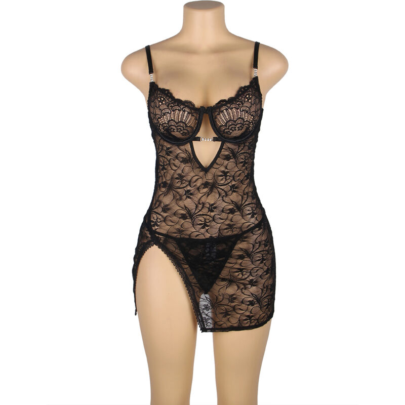 Subblime - 954185 Babydoll De Encaje Con Tirantes Ajustables Negro 3 Subblime - 954185 Babydoll De Encaje Con Tirantes Ajustables Negro - Imagen 3