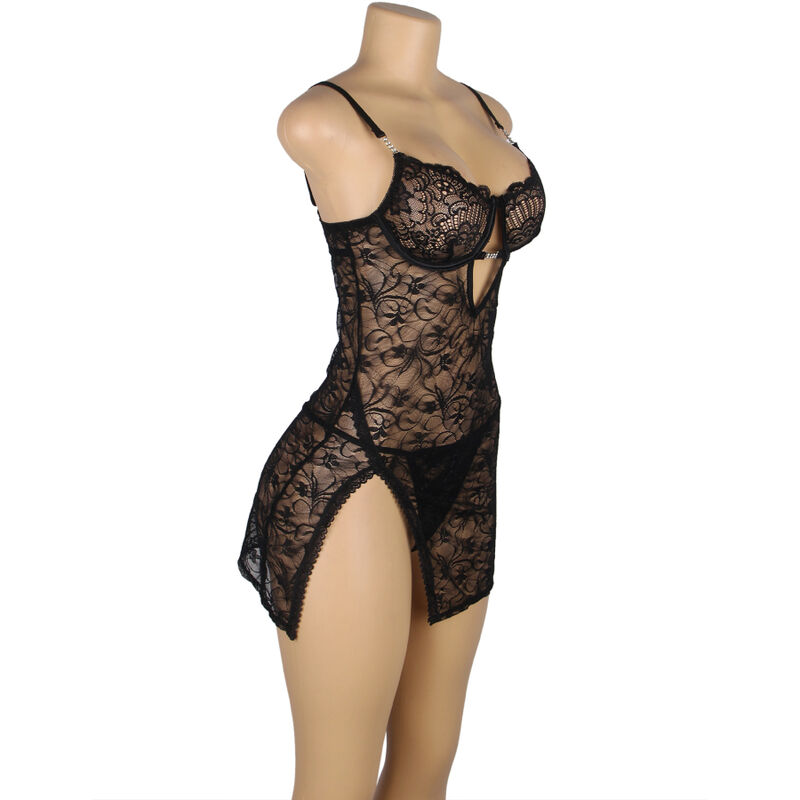 Subblime - 954185 Babydoll De Encaje Con Tirantes Ajustables Negro 4 Subblime - 954185 Babydoll De Encaje Con Tirantes Ajustables Negro - Imagen 4