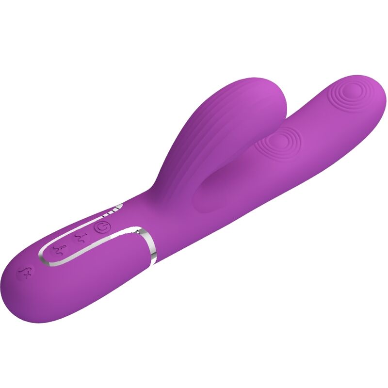 Pretty Love - Perlita Vibrador Rabbit Multifunción 3 En 1 Morado 3 Pretty Love - Perlita Vibrador Rabbit Multifunción 3 En 1 Morado - Imagen 3