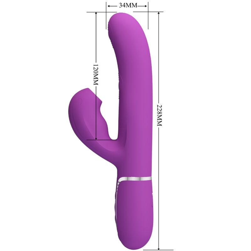 Pretty Love - Perlita Vibrador Rabbit Multifunción 3 En 1 Morado 5 Pretty Love - Perlita Vibrador Rabbit Multifunción 3 En 1 Morado - Imagen 5