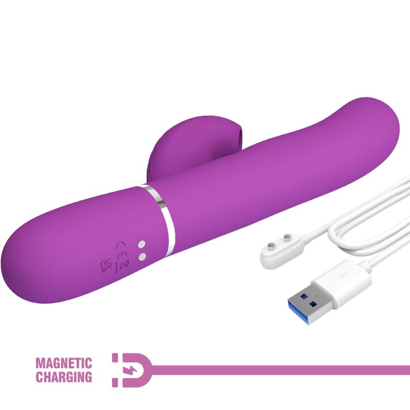 Pretty Love - Perlita Vibrador Rabbit Multifunción 3 En 1 Morado 7 Pretty Love - Perlita Vibrador Rabbit Multifunción 3 En 1 Morado - Imagen 7