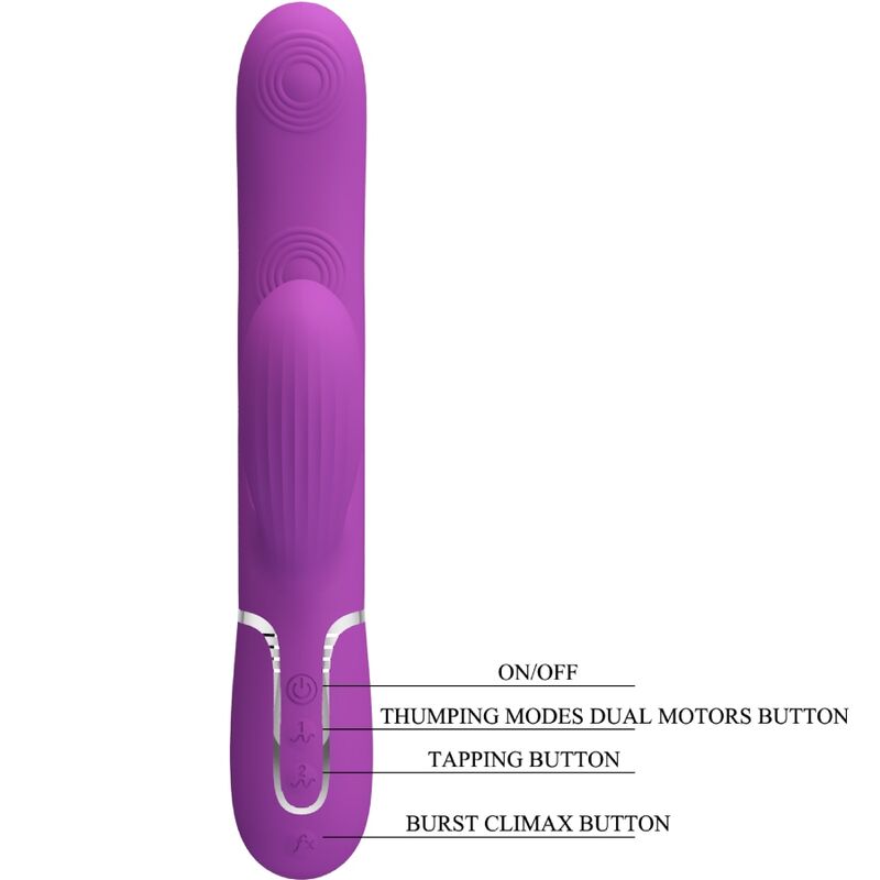 Pretty Love - Perlita Vibrador Rabbit Multifunción 3 En 1 Morado 6 Pretty Love - Perlita Vibrador Rabbit Multifunción 3 En 1 Morado - Imagen 6