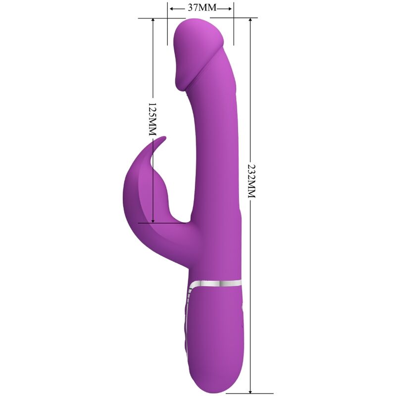 Pretty Love - Kampas Vibrador Rabbit Multifunción 3 En 1 Morado 5 Pretty Love - Kampas Vibrador Rabbit Multifunción 3 En 1 Morado - Imagen 5