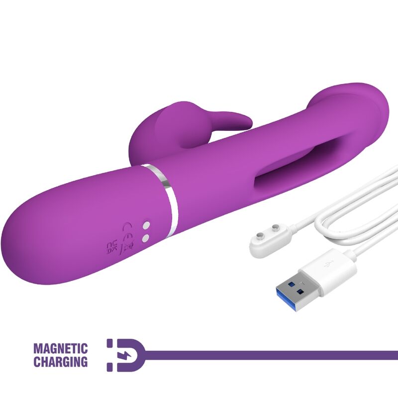 Pretty Love - Kampas Vibrador Rabbit Multifunción 3 En 1 Morado 7 Pretty Love - Kampas Vibrador Rabbit Multifunción 3 En 1 Morado - Imagen 7