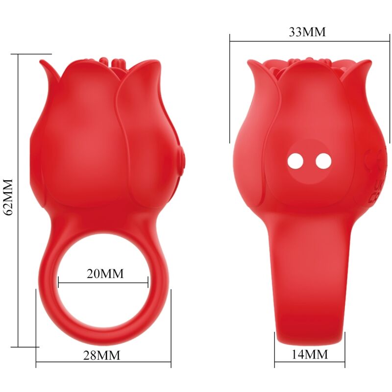 Pretty Love - Jae Vibrador De Dedo Forma De Rosa 10 Vibraciones Rojo 6 Pretty Love - Jae Vibrador De Dedo Forma De Rosa 10 Vibraciones Rojo - Imagen 6