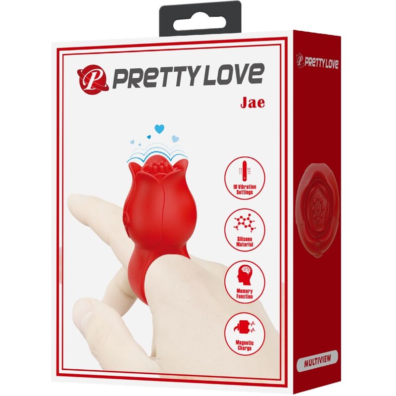 Pretty Love - Jae Vibrador De Dedo Forma De Rosa 10 Vibraciones Rojo 9 Pretty Love - Jae Vibrador De Dedo Forma De Rosa 10 Vibraciones Rojo - Imagen 9