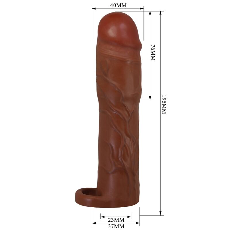 Pretty Love - Gerd Funda Para Pene Con Extensión De 7.6 Cm Mulato 6 Pretty Love - Gerd Funda Para Pene Con Extensión De 7.6 Cm Mulato - Imagen 6