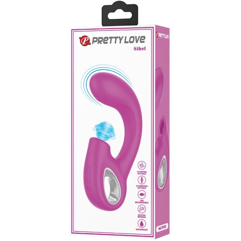 Pretty Love - Sibel Vibrador Punto G + Estimulador Clítoris 10 Vibraciones Morado 7 Pretty Love - Sibel Vibrador Punto G + Estimulador Clítoris 10 Vibraciones Morado - Imagen 7