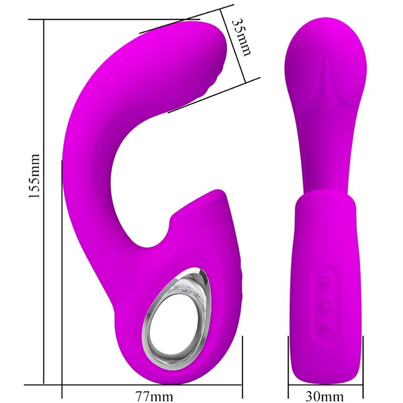 Pretty Love - Sibel Vibrador Punto G + Estimulador Clítoris 10 Vibraciones Morado 5 Pretty Love - Sibel Vibrador Punto G + Estimulador Clítoris 10 Vibraciones Morado - Imagen 5