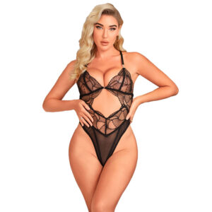 Subblime - 955229 Body Transparente con Encaje Hueco Negro