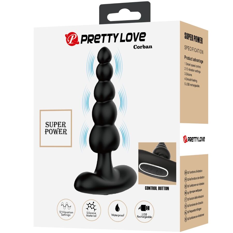 Pretty Love - Corban Vibrador Anal 10 Vibraciones Negro 10 Pretty Love - Corban Vibrador Anal 10 Vibraciones Negro - Imagen 10