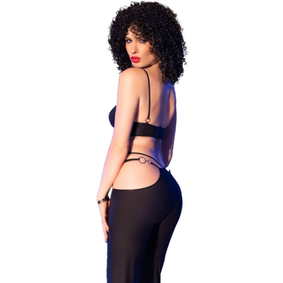 Chilirose - Cr 4851 Set Top Negro Y Leggins Con Complementos Dorados 22 Chilirose - Cr 4851 Set Top Negro Y Leggins Con Complementos Dorados - Imagen 22