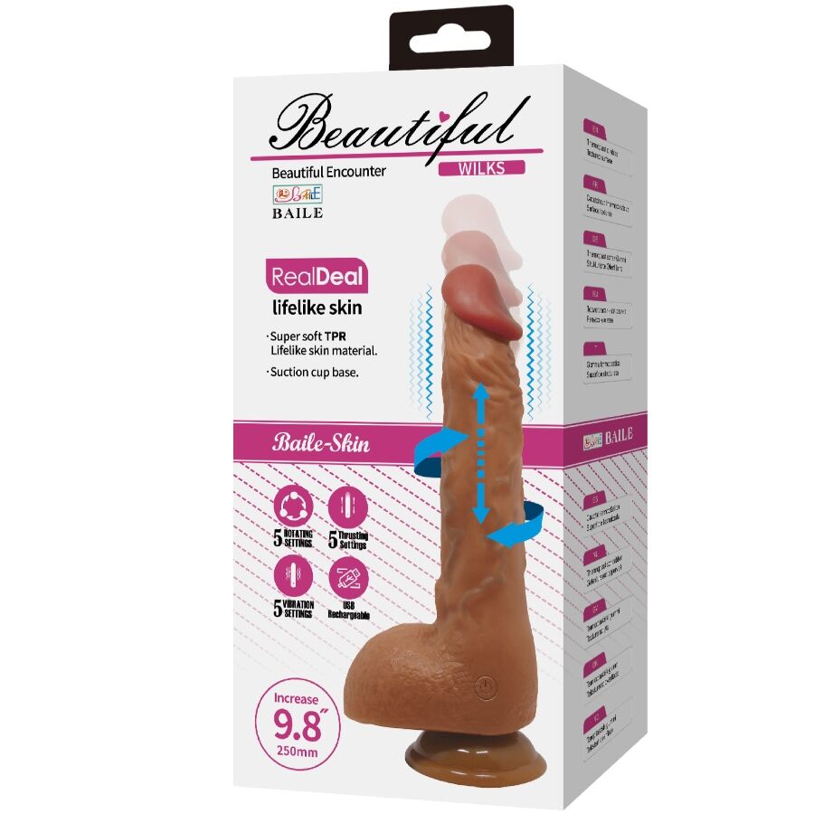 Baile - Beautiful Wilks Vibrador Realístico De 5 Configuraciones 25 Cm Mulato 6 Baile - Beautiful Wilks Vibrador Realístico De 5 Configuraciones 25 Cm Mulato - Imagen 6
