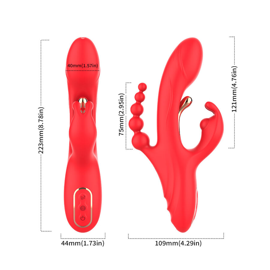 Armony - Vibrador Estimulador Punto G Y Clítoris Rojo 6 Armony - Vibrador Estimulador Punto G Y Clítoris Rojo - Imagen 6