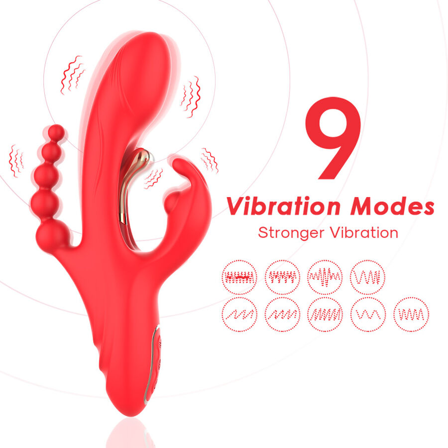 Armony - Vibrador Estimulador Punto G Y Clítoris Rojo 3 Armony - Vibrador Estimulador Punto G Y Clítoris Rojo - Imagen 3