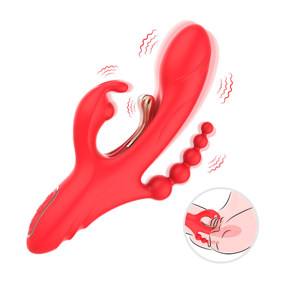 Armony - Vibrador Estimulador Punto G Y Clítoris Rojo 2 Armony - Vibrador Estimulador Punto G Y Clítoris Rojo - Imagen 2