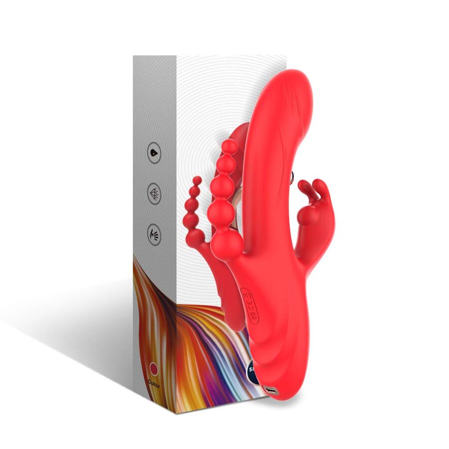 Armony - Vibrador Estimulador Punto G Y Clítoris Rojo 1 Armony - Vibrador Estimulador Punto G Y Clítoris Rojo