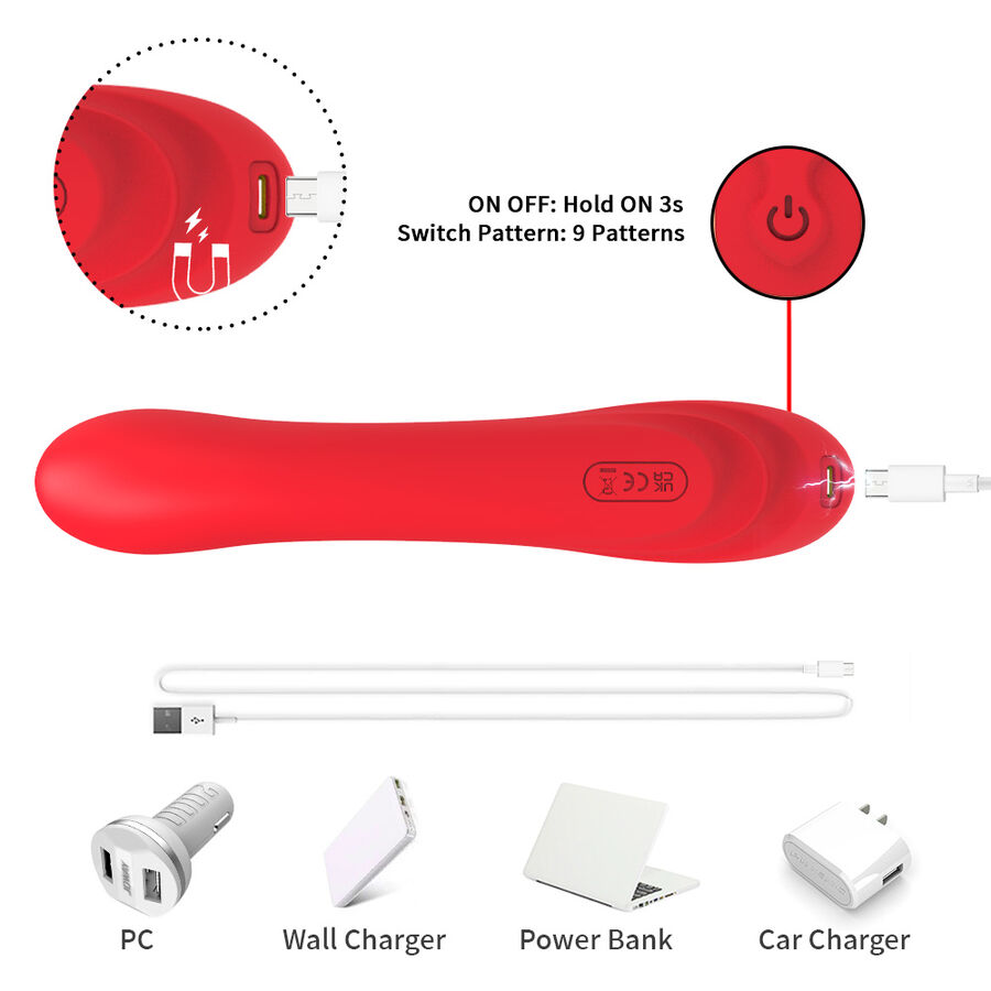 Armony - Vibrador Con Lengua Oscilante Rojo 9 Armony - Vibrador Con Lengua Oscilante Rojo - Imagen 9