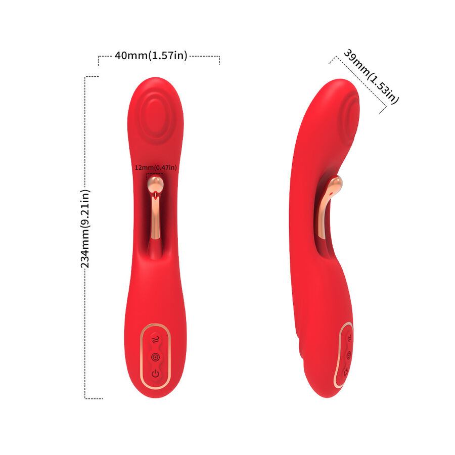 Armony - Vibrador Con Lengua Oscilante Rojo 8 Armony - Vibrador Con Lengua Oscilante Rojo - Imagen 8